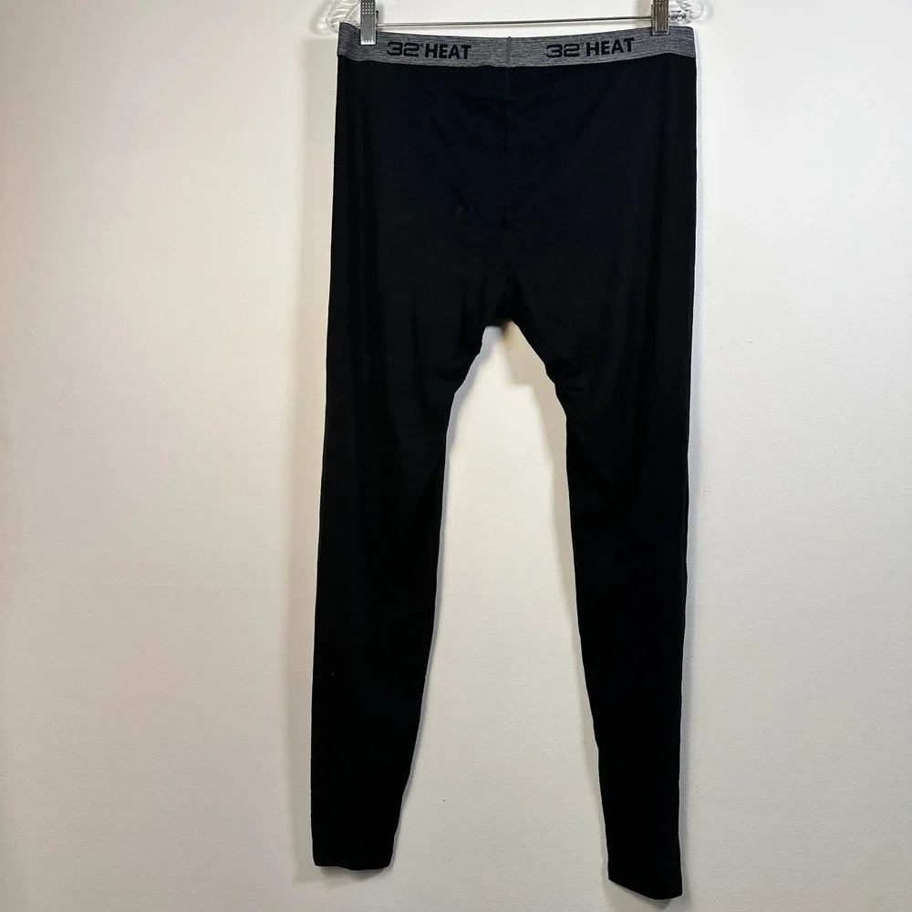 32 Degrees Heat Mens Black Thermal Leggings Base Layer Pants Large TM0F9015CE